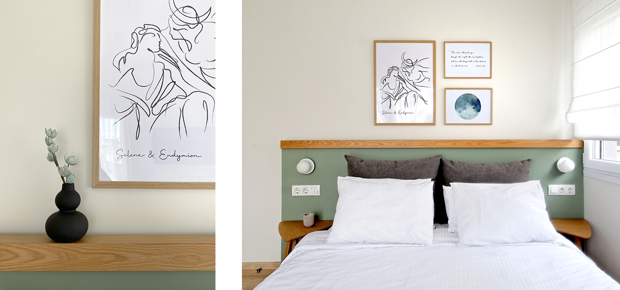 Minimal one-line illustrations that decorate a themed hotel in Athens. Design by The Blank Sheep