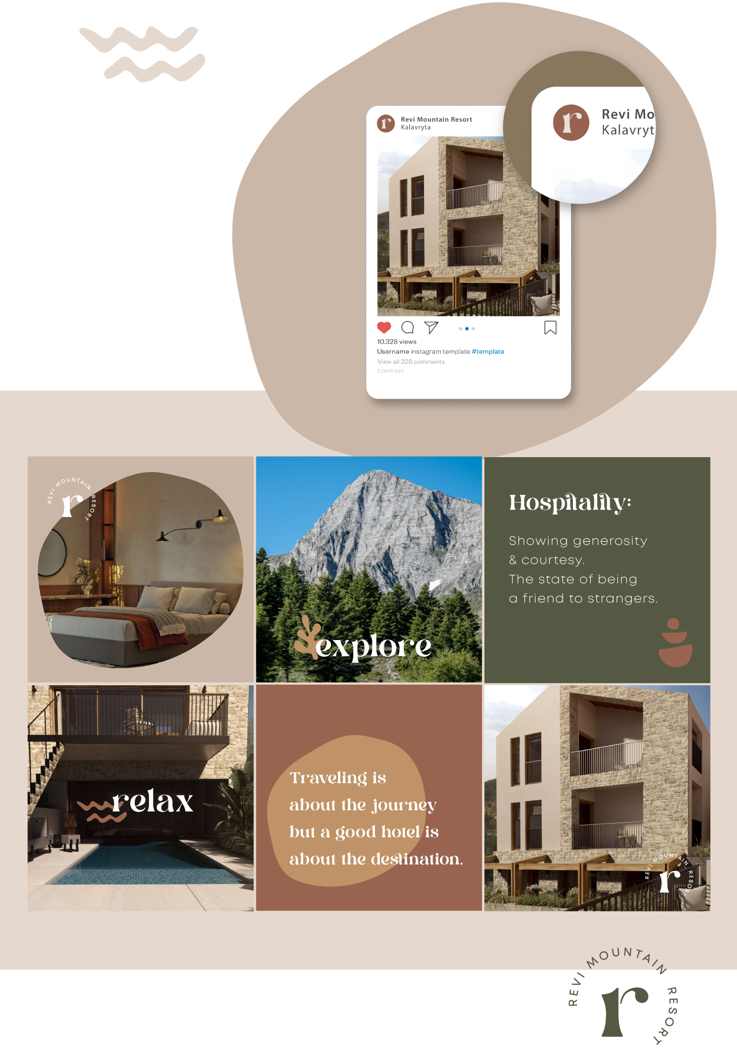 Social media template design for a hotel. By The Blank Sheep.